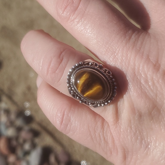 New Tiger Eye 925 Silver Ring. - Picture 4 of 16